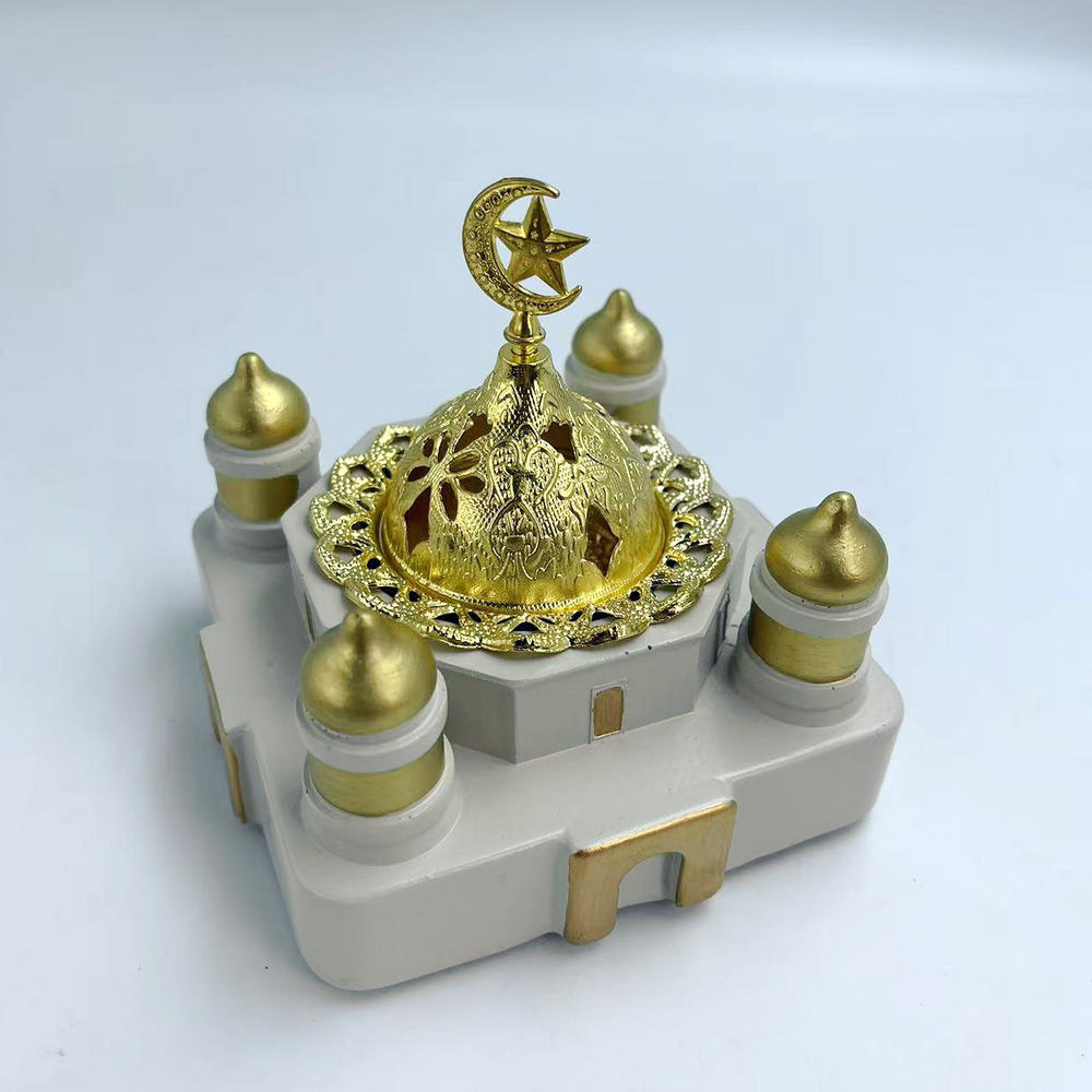 Incense Holder - 樹脂製イスラム寺院風お香立て - ラマダン、イスラム教の祝祭、家の装飾用のお香立て