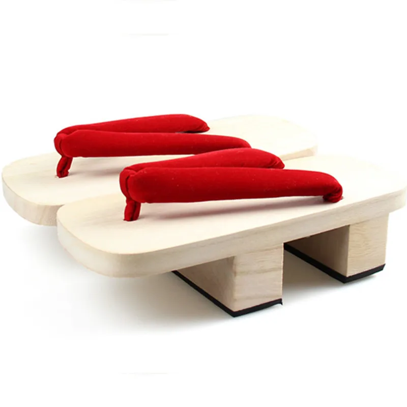 Geta Wooden Sandal - 女性のためのコスプレシューズ,木製サンダル,カジュアルスリッパ,ビーチサンダル,天然木の色,古典的な日本のゲタ,夏