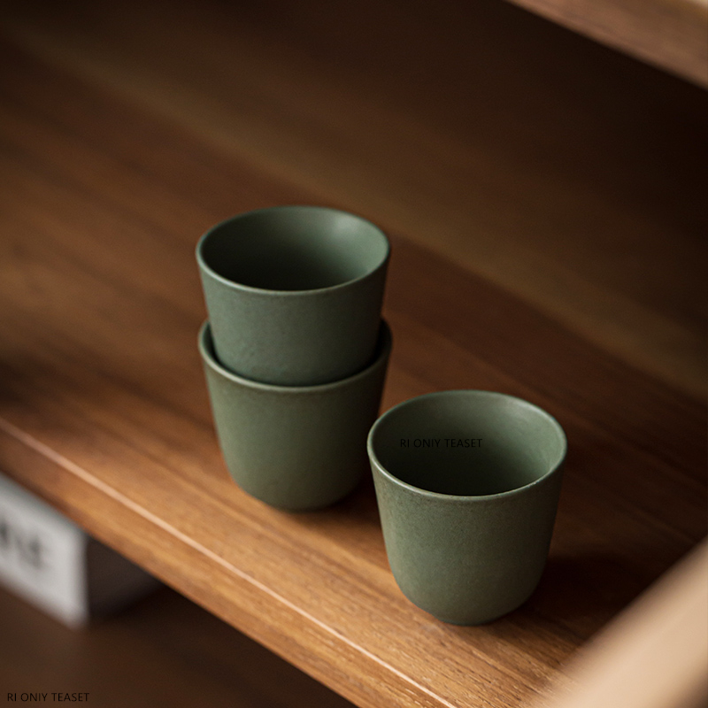 1 Pc 日本のグリーンセラミックティーカップ旅行瞑想カップ - Japanese Pottery のレビューと価格