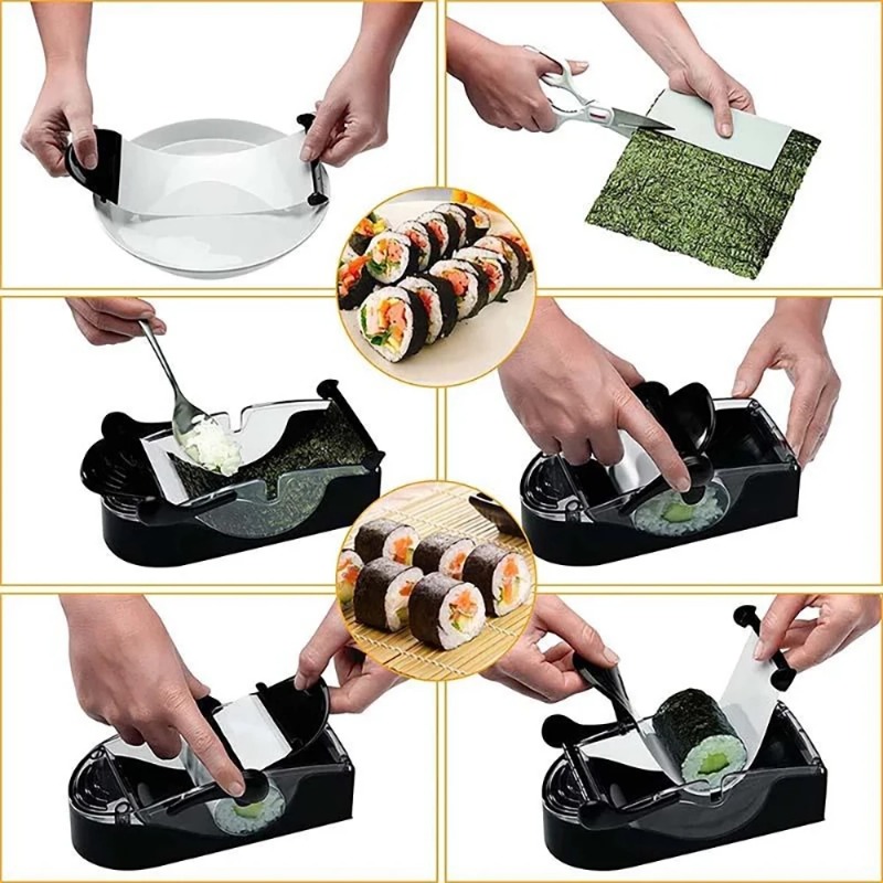 魔法のカット金型三葉機,寿司ツール,野菜,台所用品 - Sushi Making Kit のレビューと価格
