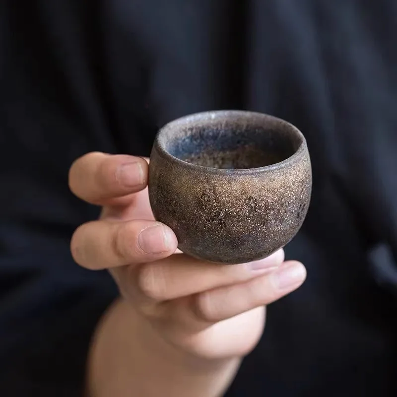 セラミックカップレトロ金メッキ石器手作り茶試飲カップ日本窯焼 - Japanese Pottery のレビューと価格