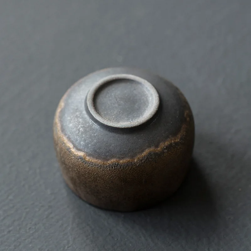 セラミックカップレトロ金メッキ石器手作り茶試飲カップ日本窯焼 - Japanese Pottery のレビューと価格