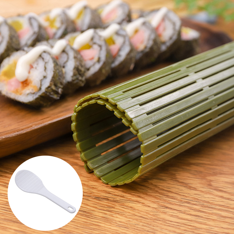 大きな緑色のプラスチック製寿司道具,キンバップロール,おにぎ - Sushi Making Kit のレビューと価格