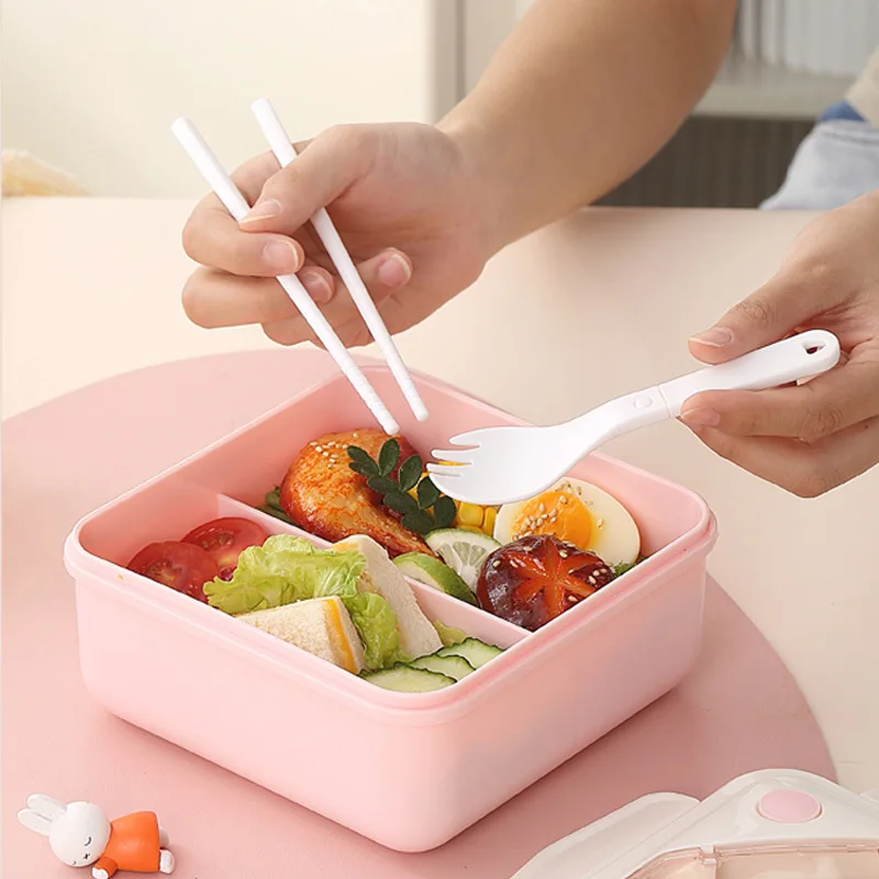 かわいいミッフィーの単層プラスチック製ランチボックス。電子レ - Bento Box のレビューと価格
