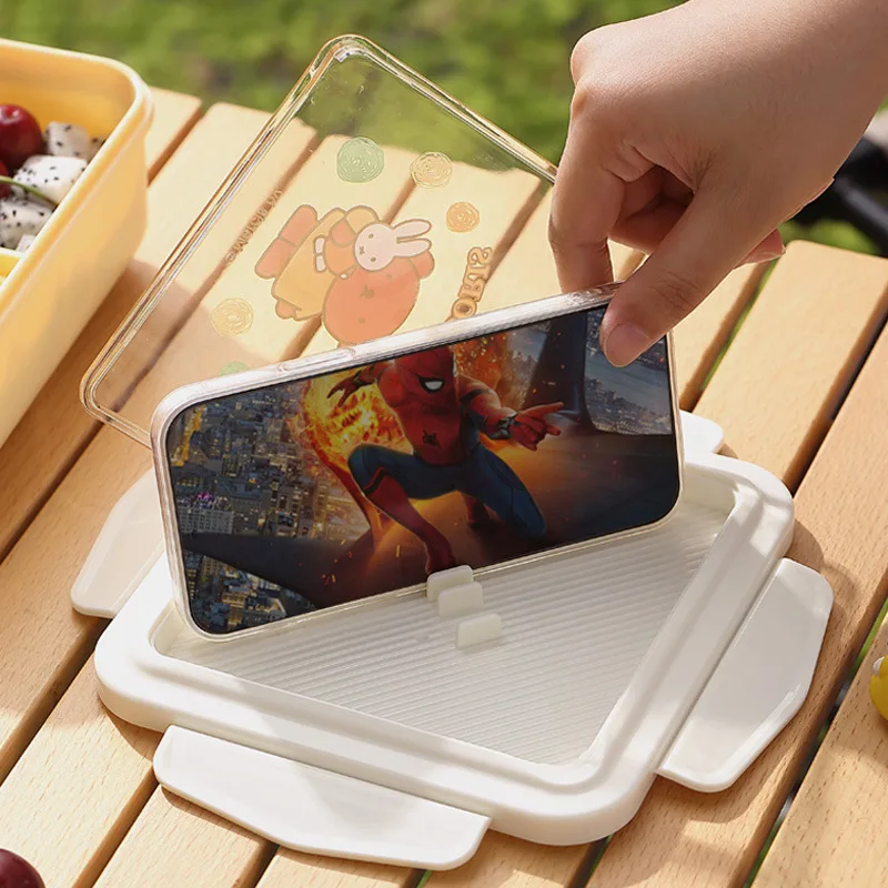 かわいいミッフィーの単層プラスチック製ランチボックス。電子レ - Bento Box のレビューと価格