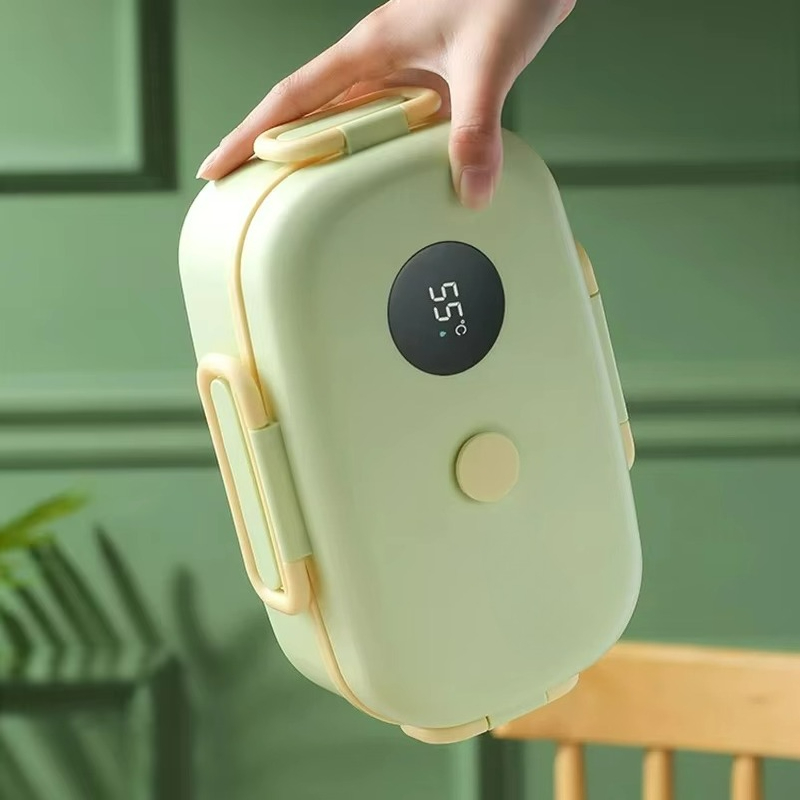 男女兼用、子供向けの新しい断熱ランチボックス。温度表示機能付 - Bento Box のレビューと価格